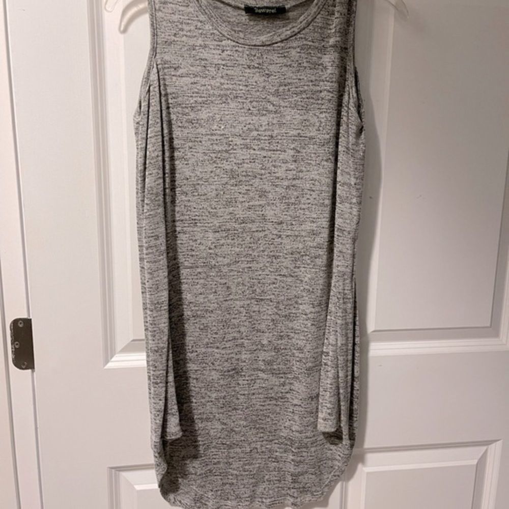 Gray Long Sleeve dress Cut out Shoulders Size S